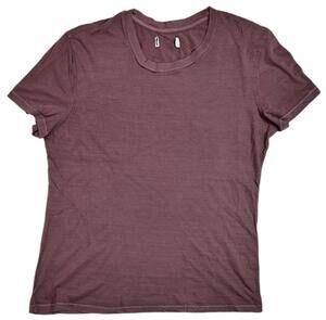 Rowan Women's T-Shirt Tyler Supima Cotton Short Sleeve Top Tee in Chestnut